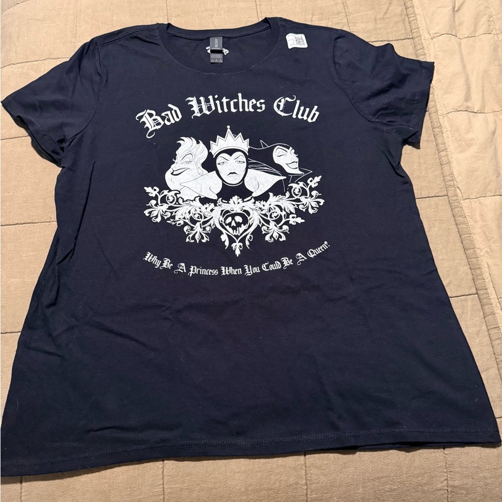 Disney Villains Bad Witches Club Graphic T-Shirt, Women’s Size L
